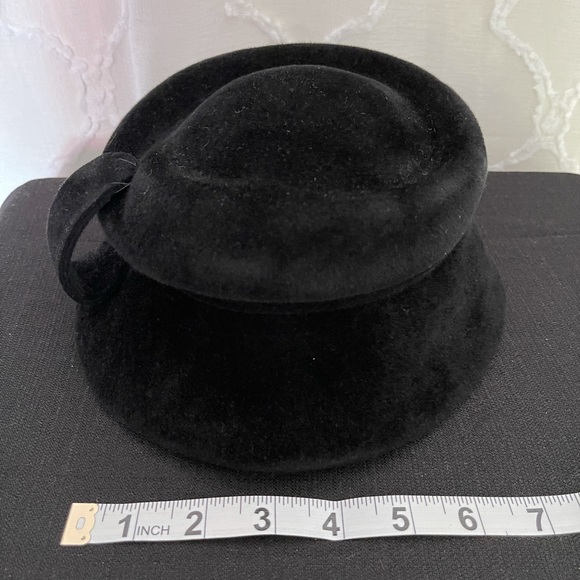 👀 Vintage Genuine Black Velour Hat 🧡 - Picture 7 of 7